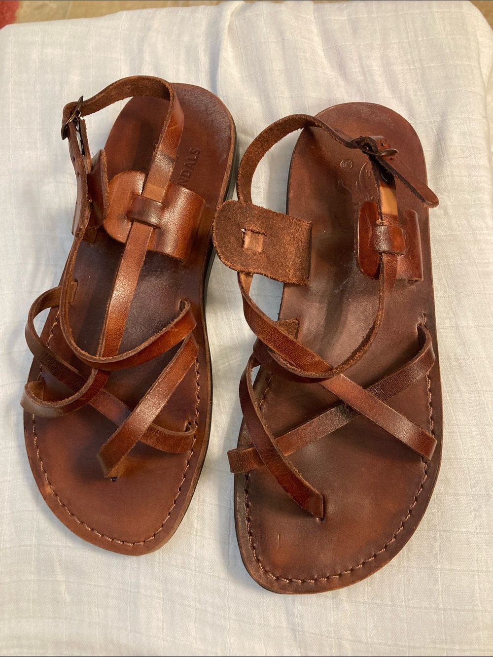 Brown Leather Strappy Sandals